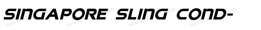 Singapore Sling Cond字体转换
